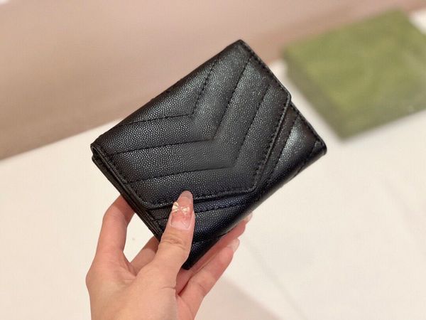

2023 fashion designer wallet card and coin famous wallet leather woman wallet card clip coin wallet with gift box ship, Red;black