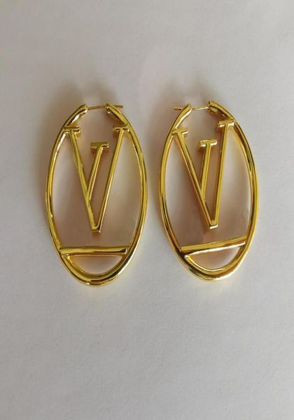 

2022 gold hoop earrings for lady women party wedding lovers gift engagement jewelry bride1533373, Golden;silver