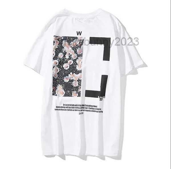 

2023 off men's t-shirts offs white irregular arrow summer finger loose casual short sleeve t-shirt for men and women printed letter 12x, White;black