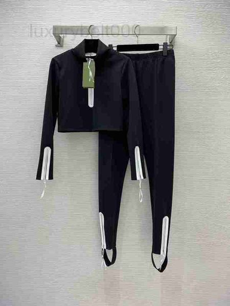 

active sets designer autumn winter women casual hooded zipper two piece set crop sporty leggings z7zk