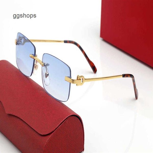 

modern fashion brand sunglasses polished gold plated rivets metal gray lens rrectangular design highlight unique beauty noble eleg231v, White;black