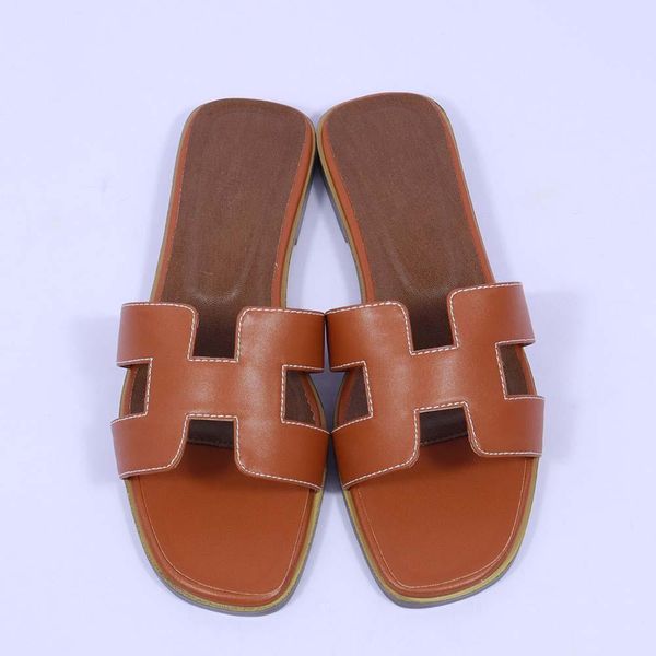

designer slippers classic sandals genuine leather slippers designers slipper women sandals scuffs summer beach striped causal flip flops fla, Black