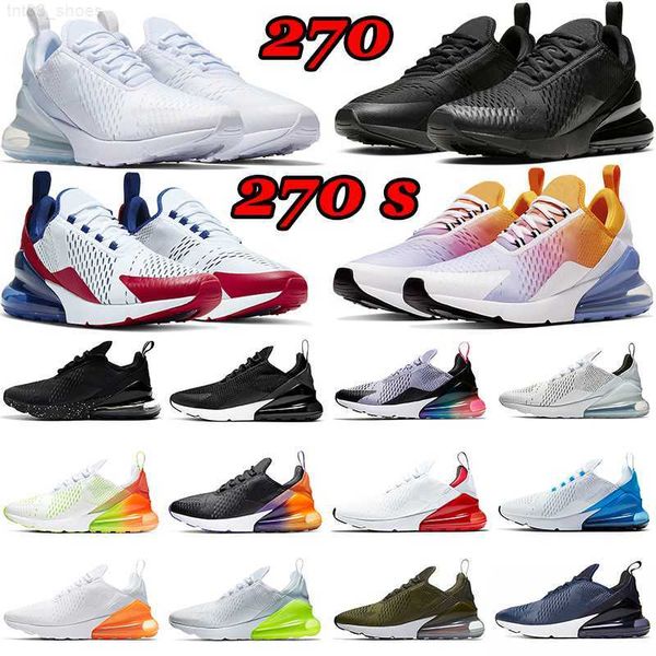 

270s running shoes for men women chaussures triple black white red be true rainbow spirit teal sunset total ge volt usa mens