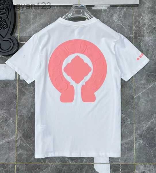 

luxury mens classics heart t shirts fashion designers brand chromes crew neck short sleeves tees ch men women t-shirts sweater casual horse, White;black