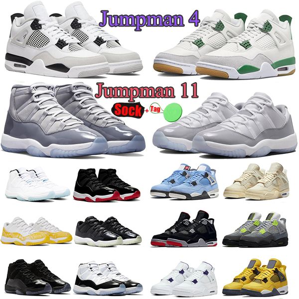 

designer jumpman 4s basketballs shoes 11 4 cement grey j4 mens womens dunks low 11s cherry sneakers pine green military black cats trainers
