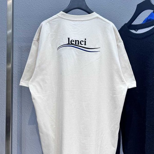 

80% off factory outlet online high version early spring new cola wave embroidery print ins lovers os round neck short sleeve t-shirt tee, White;black