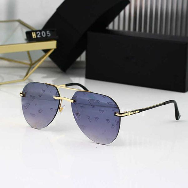 

luxury designer new sunglasses leopard head advanced fashion frameless, White;black