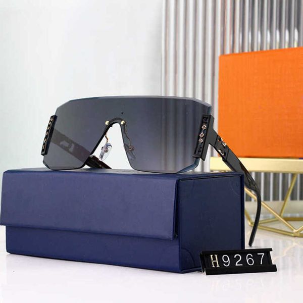 

30% off luxury designer new men's and women's sunglasses 20% off fourleaf square one-piece versatile overseas glasses outdoor gogg, White;black
