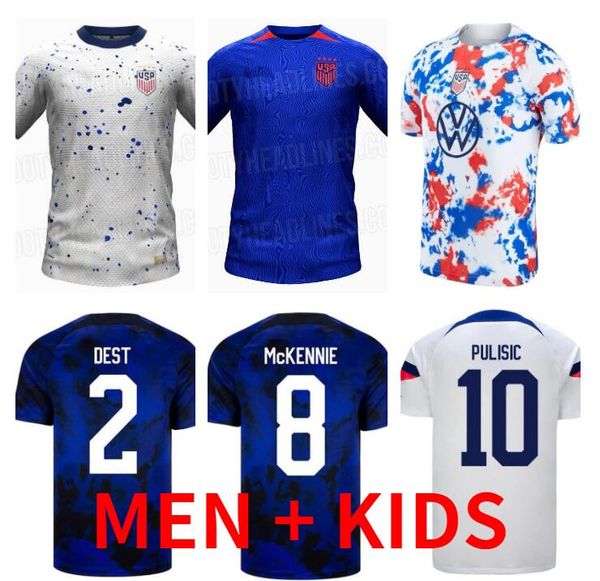 

22 23 24 pulisic reyna soccer jerseys usas mckennie 2022 2023 2024 adams acosta lloyd morris national team football shirt camisetas men kids, Black;yellow