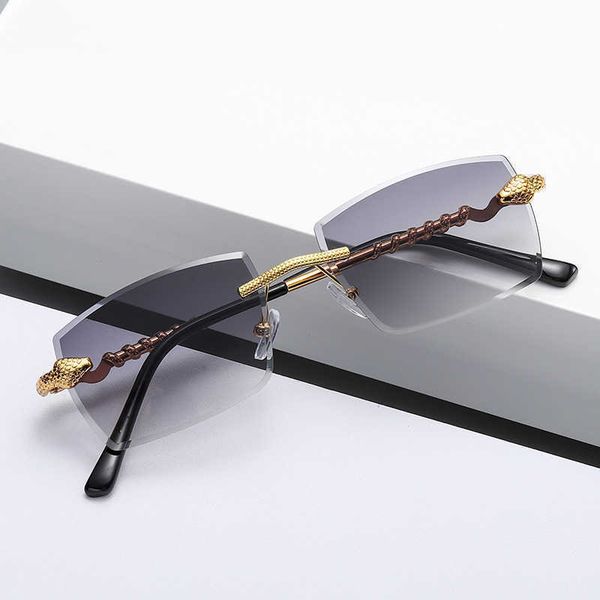 

luxury designer new men's and women's sunglasses 20% off snake polygon trimmed fashion trend, White;black