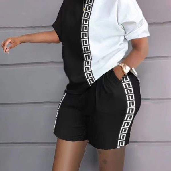 

fashion women tracksuits casual t-shirts and pants two piece set tank and sweatpants belt tether outfits jogging suit beach clothing, Gray