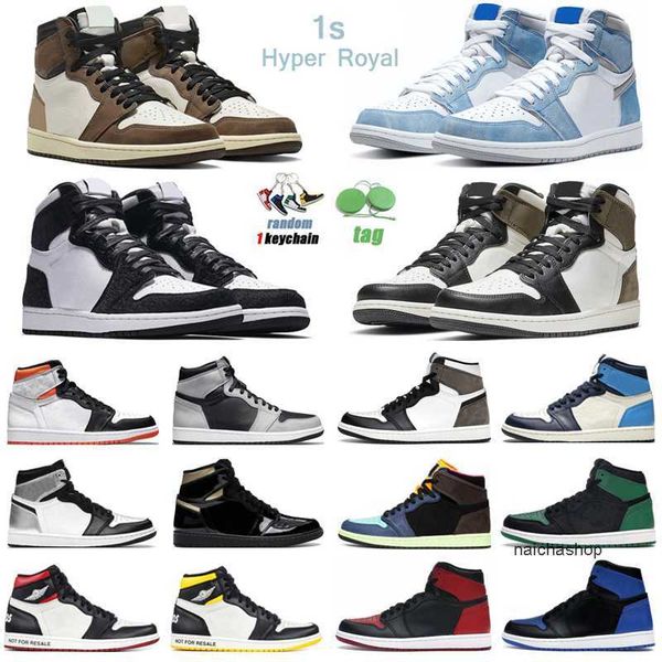 

1s hyper royal high og basketball shoes men women 1 seafoam pollen military blue electro orange dark mocha mens trainers sport sneakers jord
