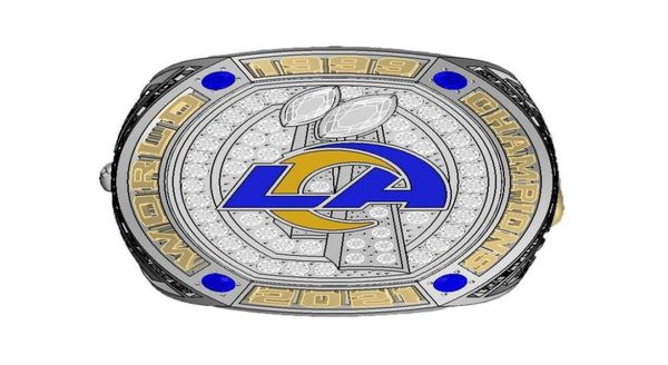 

6 player 2021 2022 rams american football team champions championship ring stafford kupp miller beckham ramsey donald7717668, Golden;silver