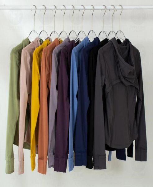 

2022 yoga wear hoodie jackets sweatshirts womens designers sports hoody jacket coats doublesided sanding fitness ching hoodies9957883