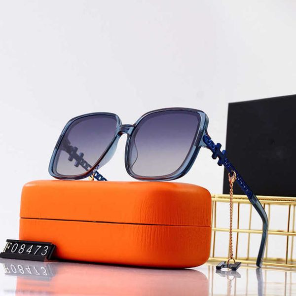 

men's luxury designer women's sunglasses glasses polarized women fashion net red with chain street slarge frame face slim, White;black