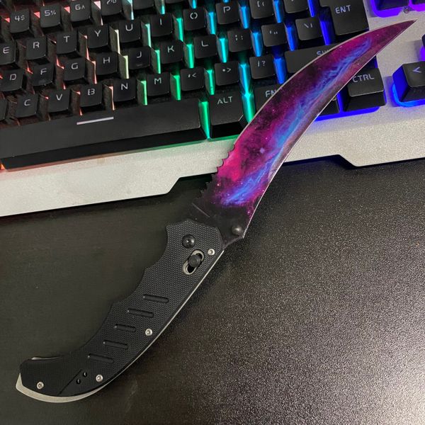 

csgo galaxy long flip knife pocket folding knifes hunting outdoor knifess camping survival tactical knife butterfly cs go lore hyper beast d