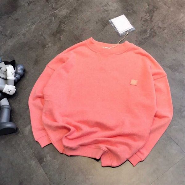 

80% off factory outlet online new korean version reduced age women's smiling face embroidery snow pollen casual loose round neck long s, Black