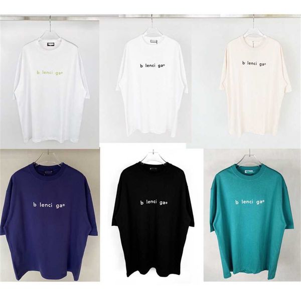 

80% off factory outlet online high edition summer new fashion family label print loose fit men's and women's short sleeve t-shirt, White;black