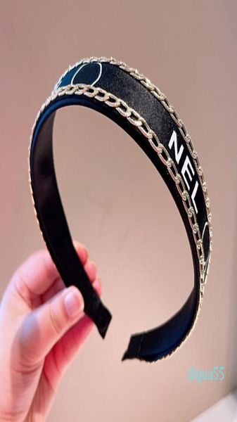

designer headband women girl hair bands headwraps gifts narrow headwear letter chain head hoop9295523, Silver