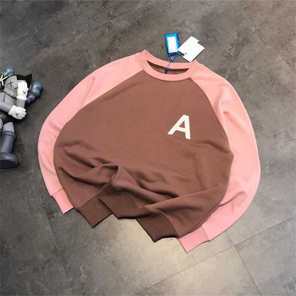 

80% off factory outlet online fashion correct version women's long sleeve t-shirt spring new plug contrast round neck loose fit, White;black