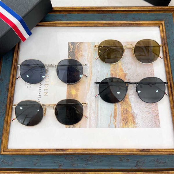 

luxury designer new sunglasses tb japan-south korea ins-style versatile round metal frame net red same, White;black