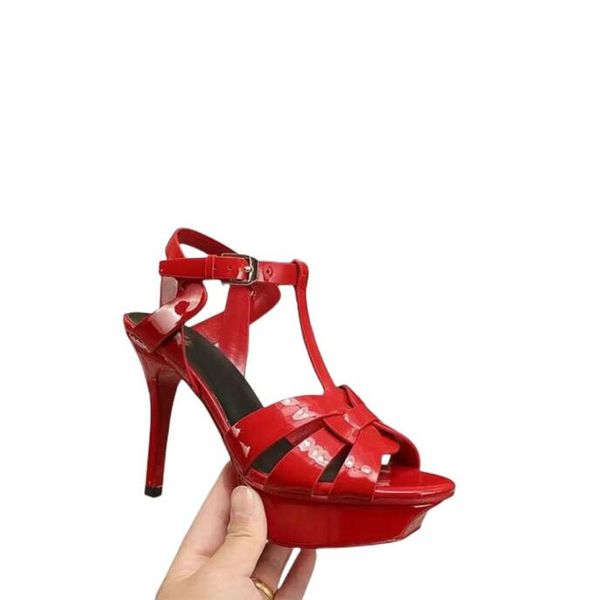 

luxury designer dress shoes leopard paris metal letters y s i high heels women fashion open toe super highs heel sandals bridal wedding banq, Black
