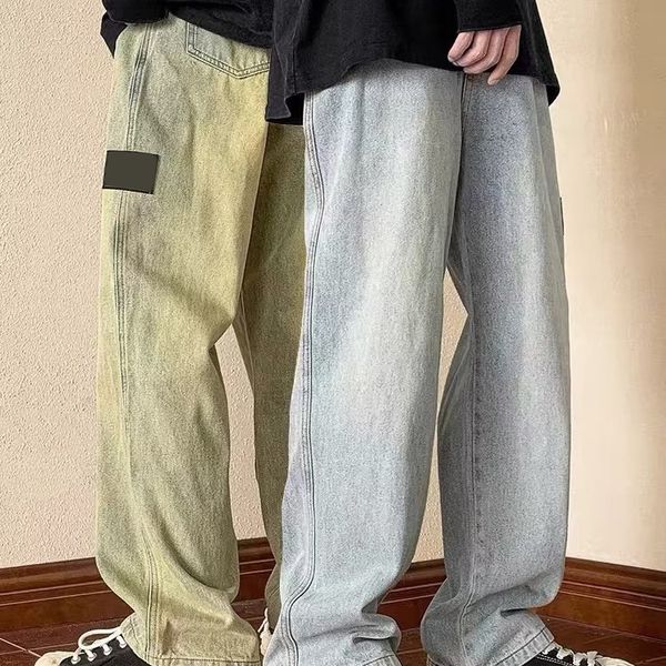 

2023 latest mens jeans clothing dyed jeans casual outdoor men's tactical trousers multiple color pants loose sports suit size -2xl, Blue