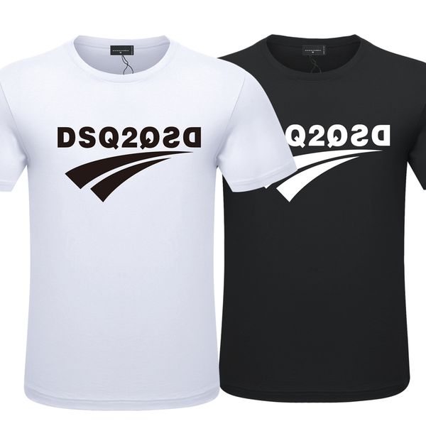 

dsq2 tshirt casual fashion trend t-shirt simple classic letter print couple sweatshirt dsq icon2 street fashion crew neck cotton short sleev, White;black