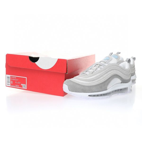 

basketball shoes am 97 pure platinum wolf grey white south korea gs designer sneakers with original box