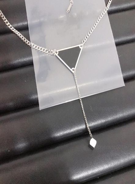 

new designer pendant necklace womens luxury jewelry blacks p triangle pendants design party black hip hop punk mens necklace acces2608576, Silver