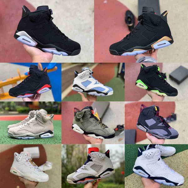 

jumpman oreo men high sports basketball shoes 6 6s metallic silver georgetown university blue bordeaux black infrared electric green gold ho