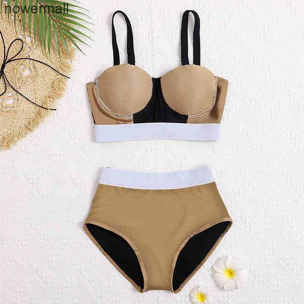 

womens swimwear new bikini swimwear for women brand bathing suit beachwear summer one piece lady g letter flower print swimsuit, White;black