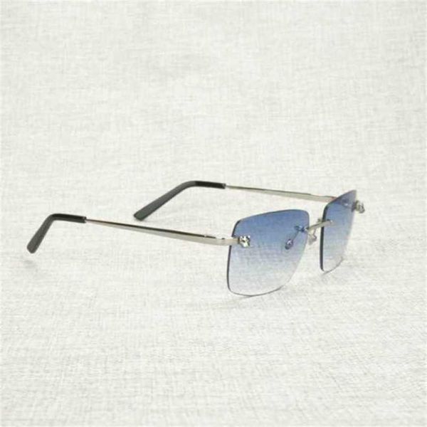 

luxury designer sunglasses 20% off vintage rimless square leopard style men oculos shade metal frame gafas women for beaching driving access, White;black