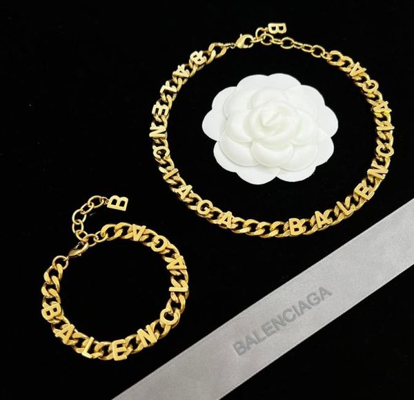 

designer jewelry b letters pendant logo thick chain gold plated men039s punk style necklace shiny nonfading luxury women0397282414, Silver