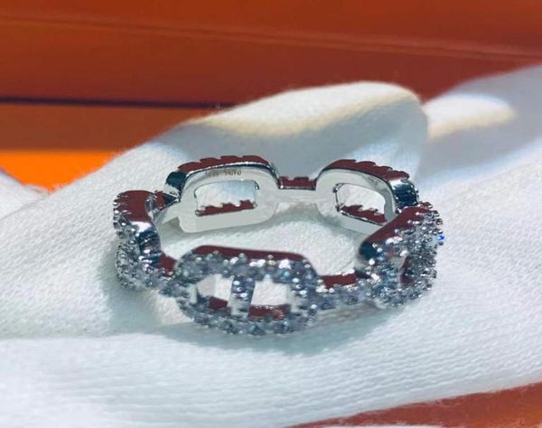 

designers ring fashion luxury women039s jewelry personalized diamond light luxurys band rings versatile jewelrys b3041126, Silver