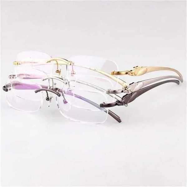

20% off luxury designer new men's and women's sunglasses 20% off all-match random panther clear transparent optical frames for men, White;black