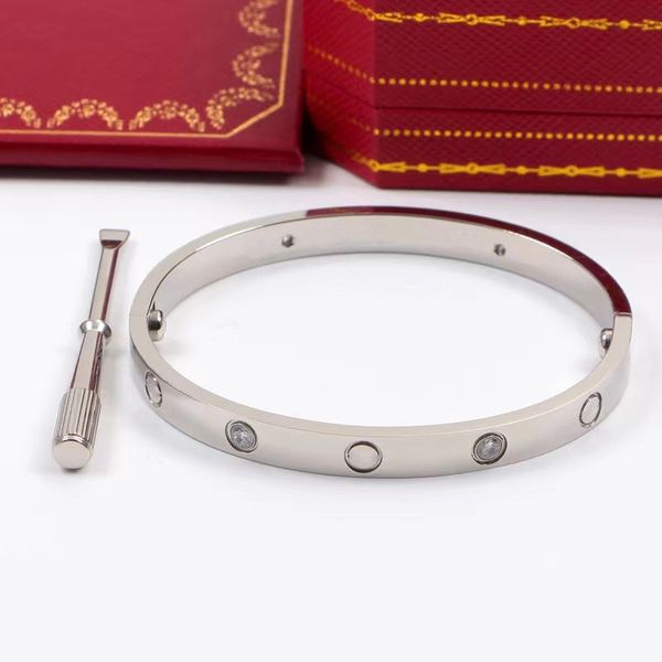 

designer love bracelets luxury silver screw bracelet classic fashion bracelets men and women christmas valentines day designer jewelry gifts, Black