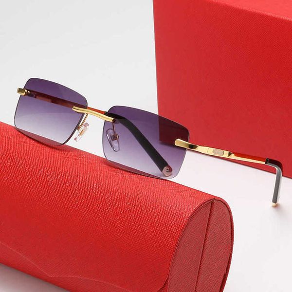 

30% off luxury designer new men's and women's sunglasses 20% off net red frameless simple fashion for men women elegant versatile, White;black