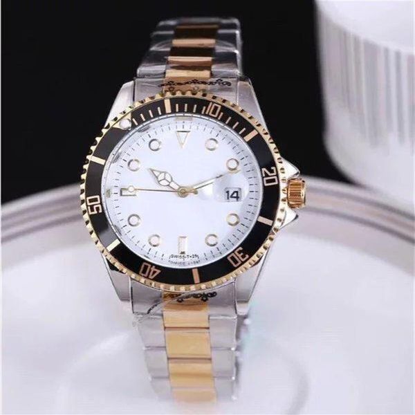 

2021 automatic date wristwatches luxury fashion men and women steel band quartz movement clock gold silver leisure wrist 025268h, Slivery;brown