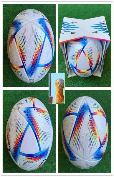 

new world 2022 cup soccer ball size 5 highgrade nice match football ship the balls without air box6819138