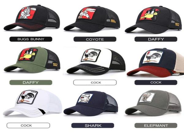 

summer mesh baseball caps animal duck anime cute rabbit embroidery for women men outdoor dad truck driver hat summer gorras3458900, Blue;gray