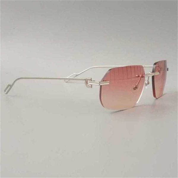 

luxury designer sunglasses 20% off rimless retro shades trendy vintage women clear gafas de sol glasses frame rave festivalkajia, White;black