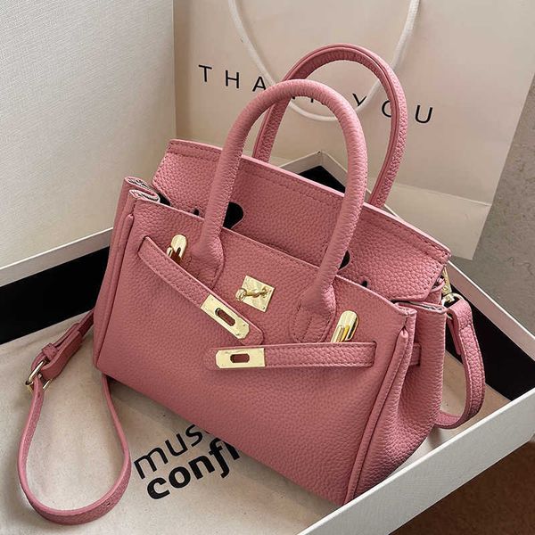 

genuine leather birkin herms bags net red small women new winter simple women's texture shoulder versatile crossbody