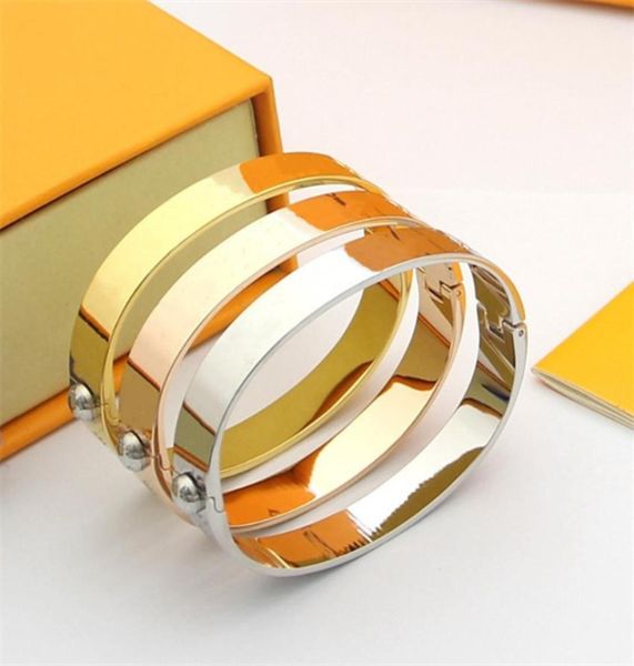

love designer bracelet for men women bangle stainless steel jewerly couples letter silver rose gold fashion party luxury charm bra9865384, Black