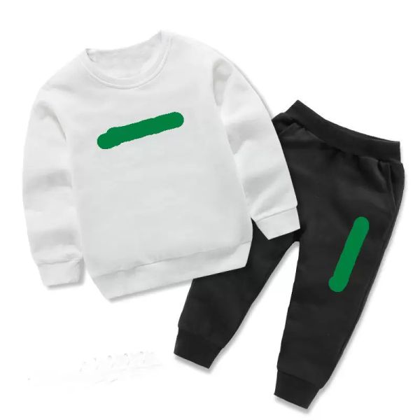 

baby clothing sets in stock designer kids clothing sets 1-9 years old baby boys girls sweater suit pants children hoodie, White