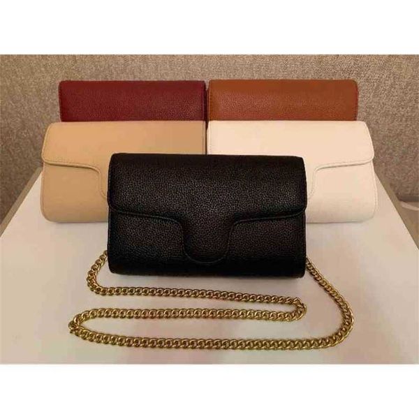 

handbag 2023 new bag small horizontal style square black root small pure color belt cover litchi pattern magnetic buckle women's