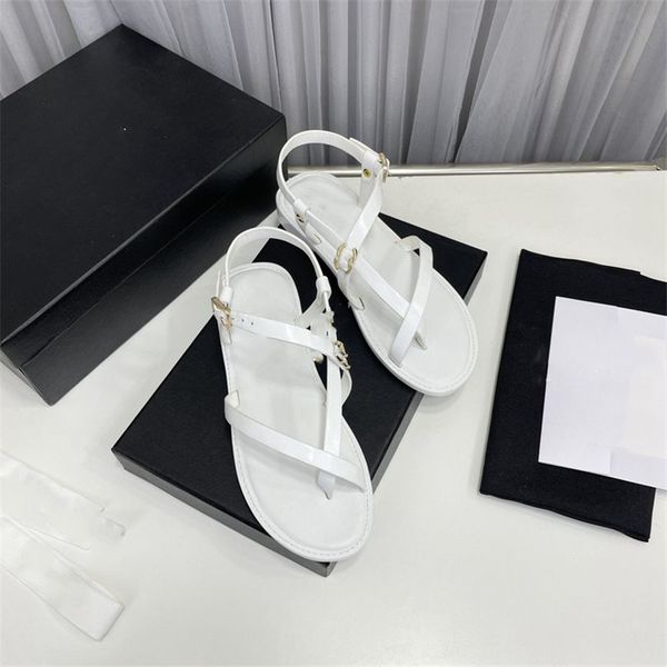 

fashion women's sandals 2023 channel luxury brand summer popular leather high heel sandals leisure holiday flats 08-014, Black