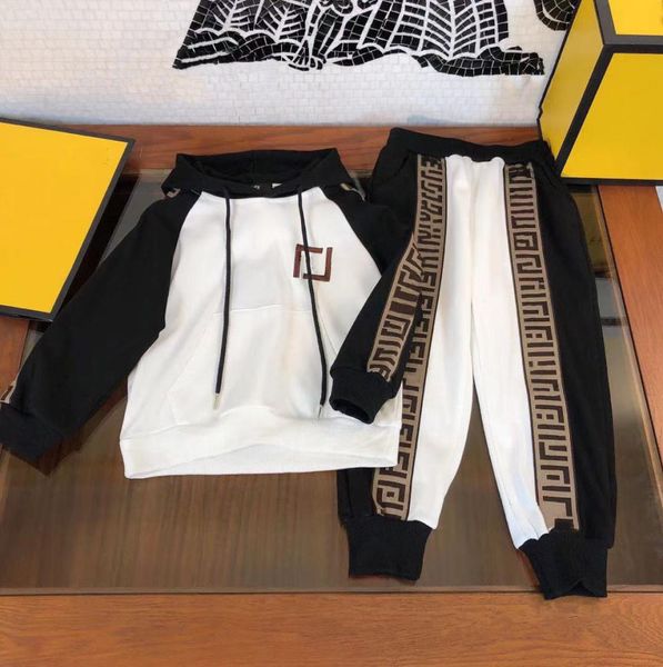 

kid set suit baby sets designer toddler clothes sweater hooded kids tracksuits two piece long sleeve luxury sports suit infant boy1603476, White