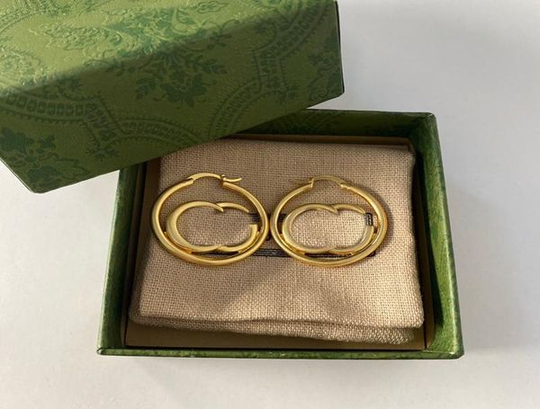 

womens circle simple earrings hoop earring for women designers earrings brands gold ear stud luxurys pearl earings6412901, Golden;silver
