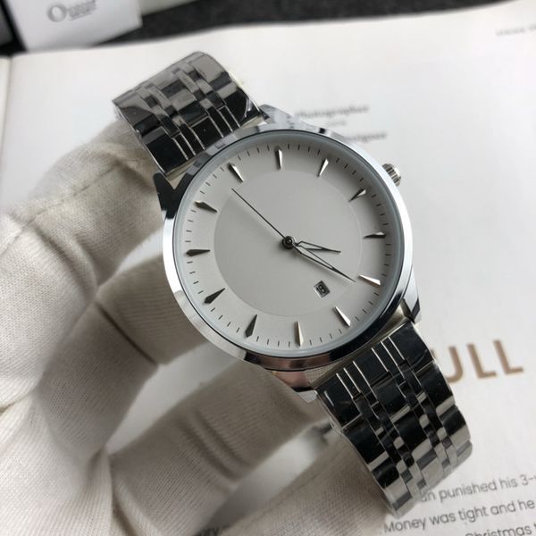 

wristwatches for men 2023 new mens watches three needles quartz watch luxury brand steel and leather belt men fashion vac europe designer wa, Slivery;golden